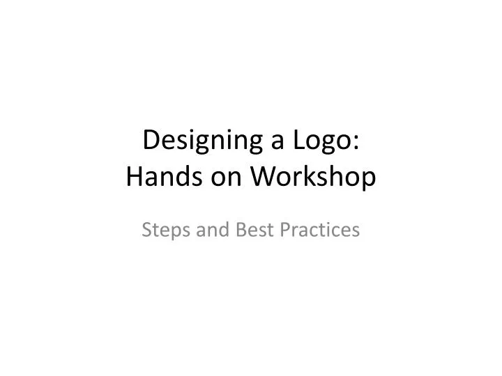 designing a logo hands on workshop