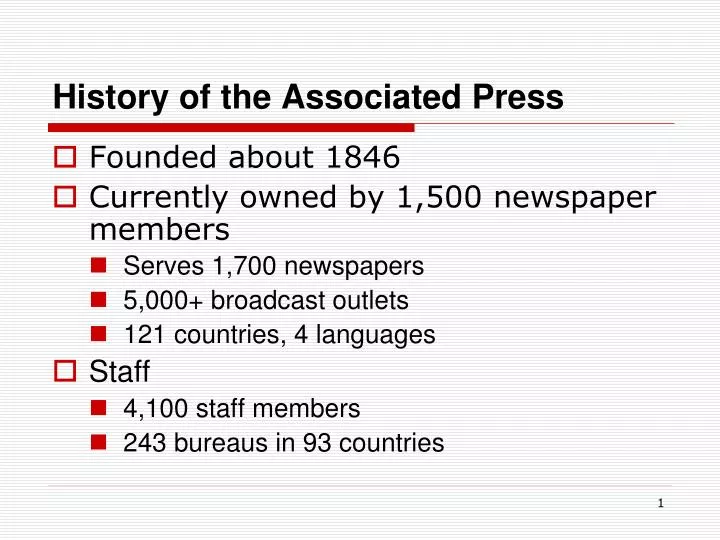 history of the associated press