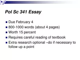 Pol Sc 341 Essay