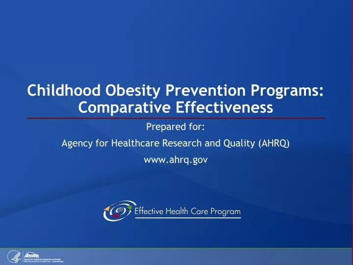 childhood obesity prevention programs comparative effectiveness
