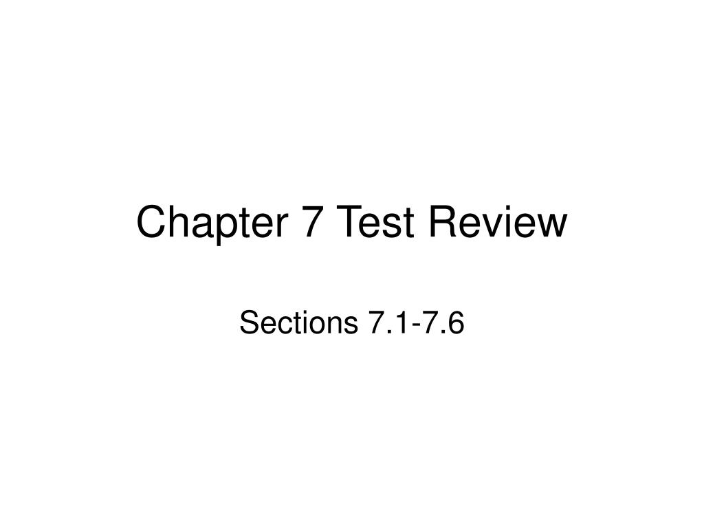 PPT - Chapter 7 Test Review PowerPoint Presentation, free download - ID ...