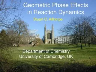 Geometric Phase Effects in Reaction Dynamics