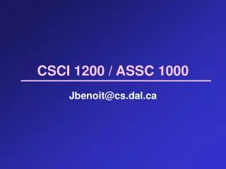 CSCI 1200 / ASSC 1000