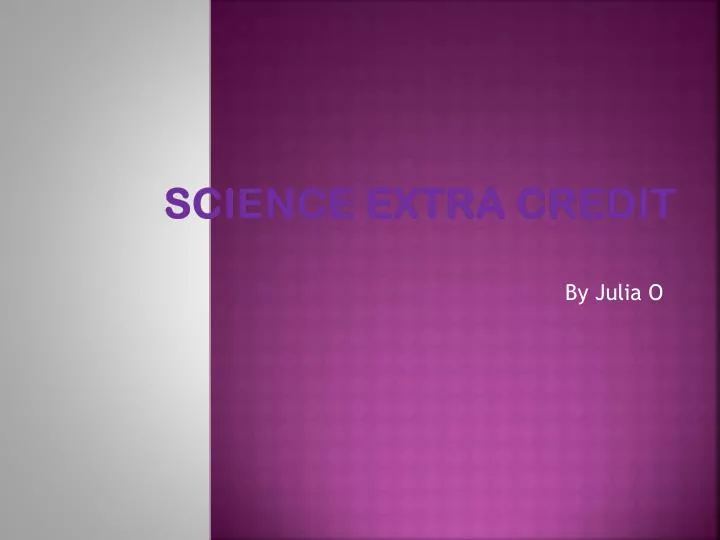 science extra credit