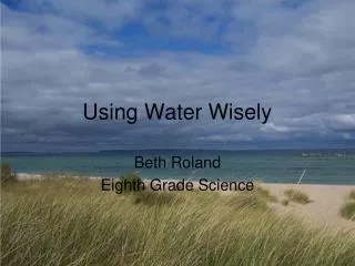 Using Water Wisely