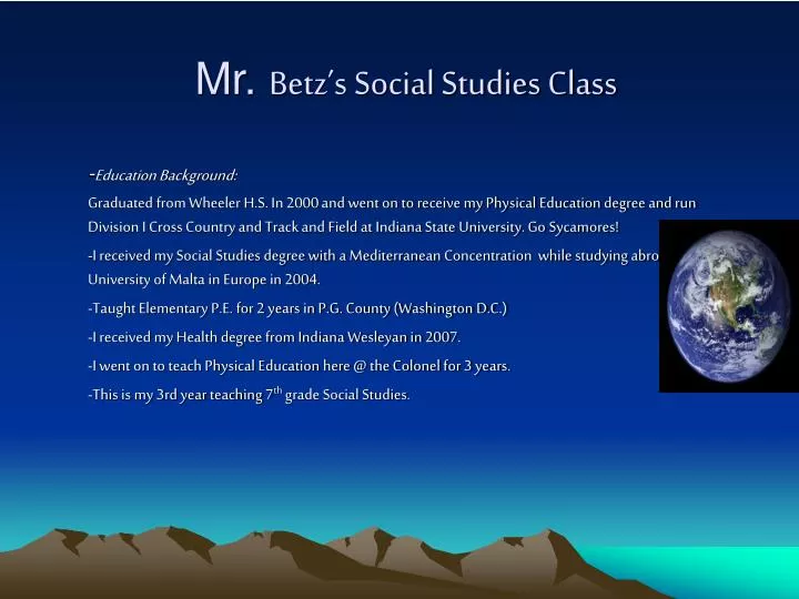 mr betz s social studies class