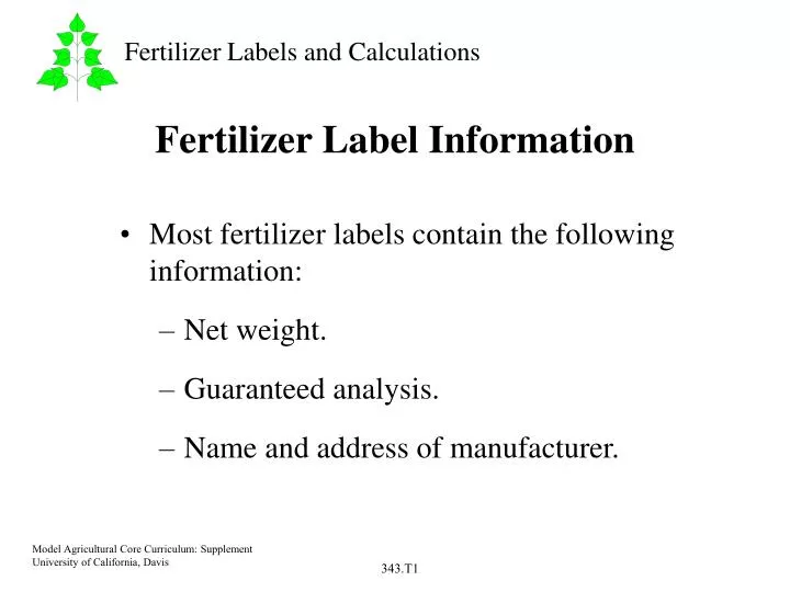 fertilizer label information