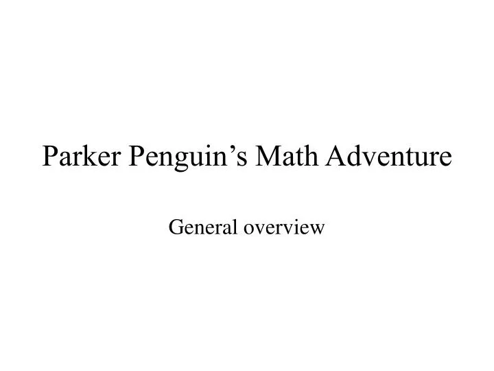 parker penguin s math adventure