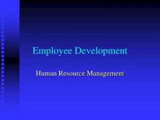 Employee Development