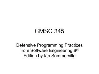 CMSC 345