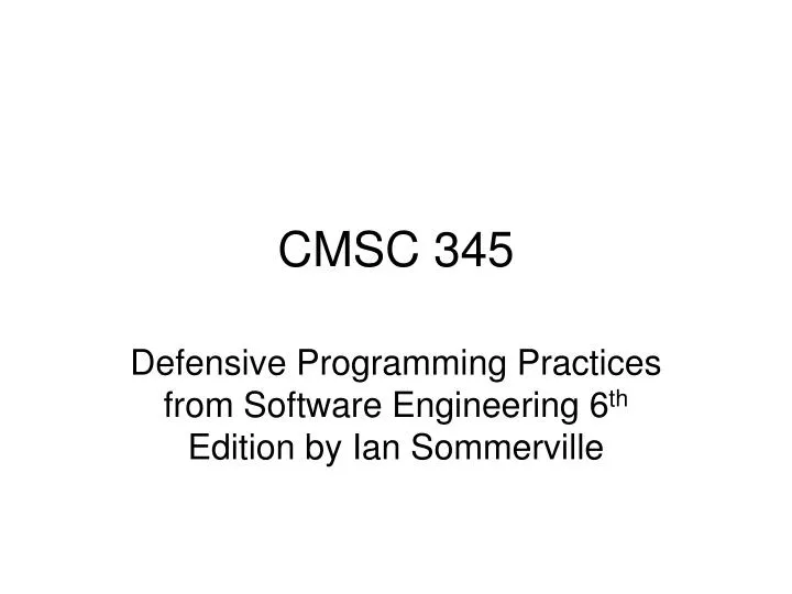 cmsc 345