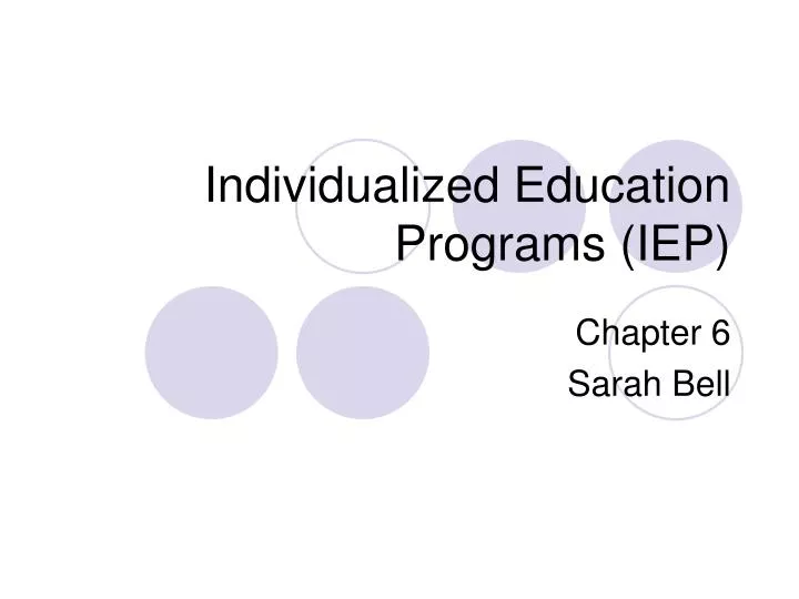 PPT - Individualized Education Programs (IEP) PowerPoint Presentation ...