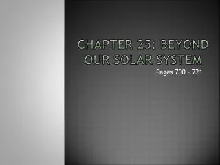 chapter 25 beyond our solar system