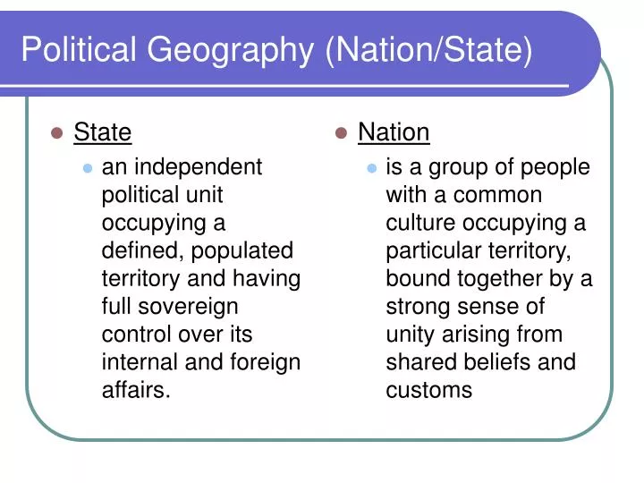 Difference Between State Country And Nation