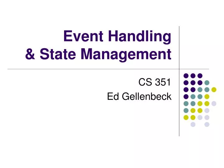 event handling state management