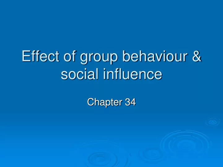 effect of group behaviour social influence