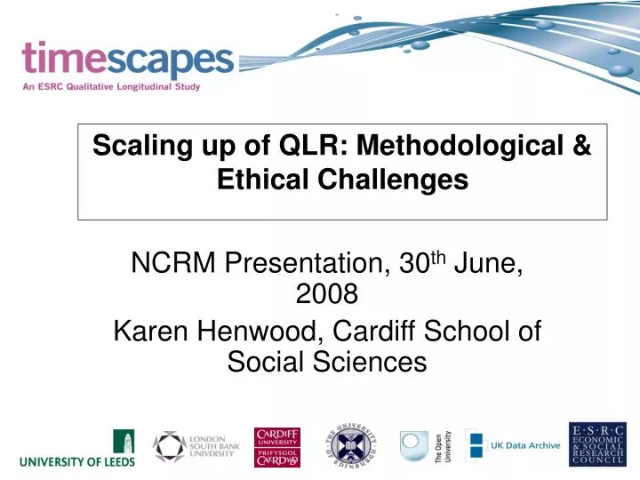 scaling up of qlr methodological ethical challenges