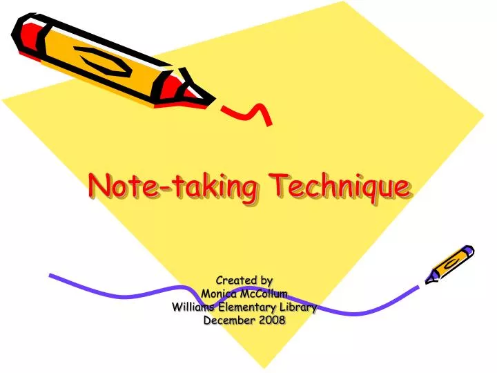 note taking technique