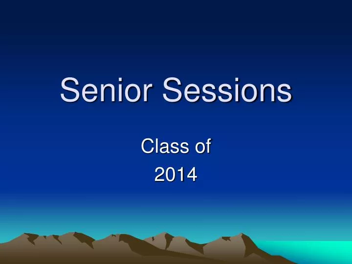 senior sessions