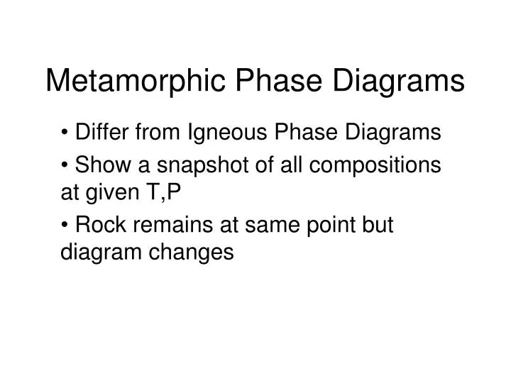 metamorphic phase diagrams