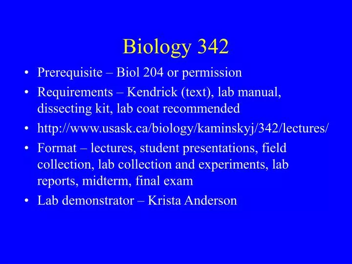 biology 342