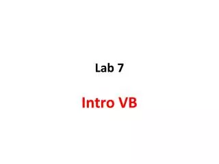 lab 7