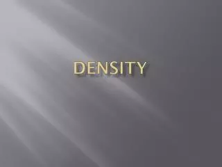 Density