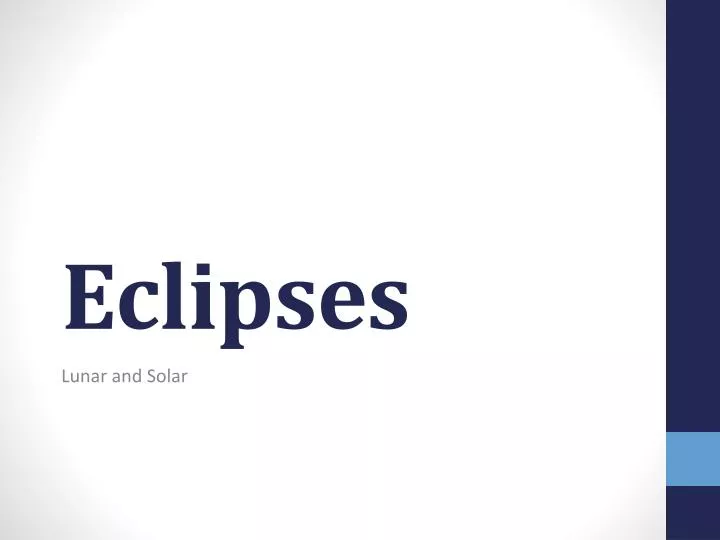 eclipses