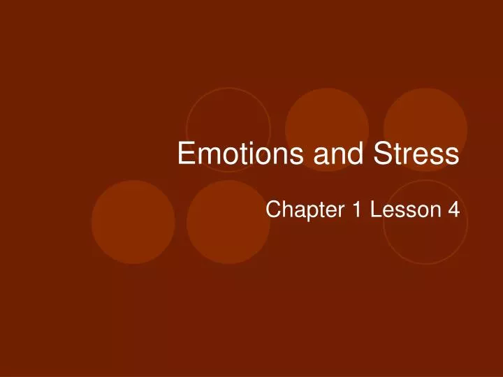 emotions and stress