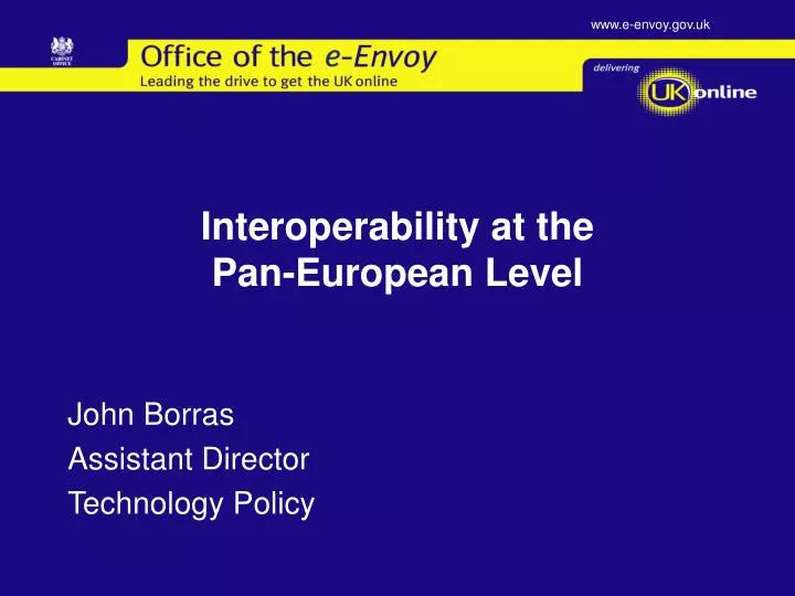 interoperability at the pan european level