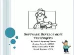 Software Development Techniques - slide 1