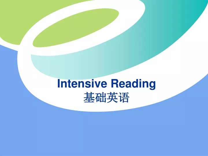intensive reading