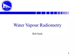 Water Vapour Radiometry