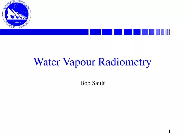 water vapour radiometry