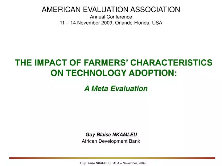 the impact of farmers characteristics on technology adoption a meta evaluation