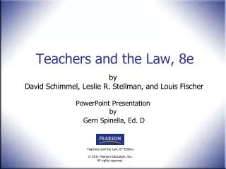 Teachers and the Law, 8e