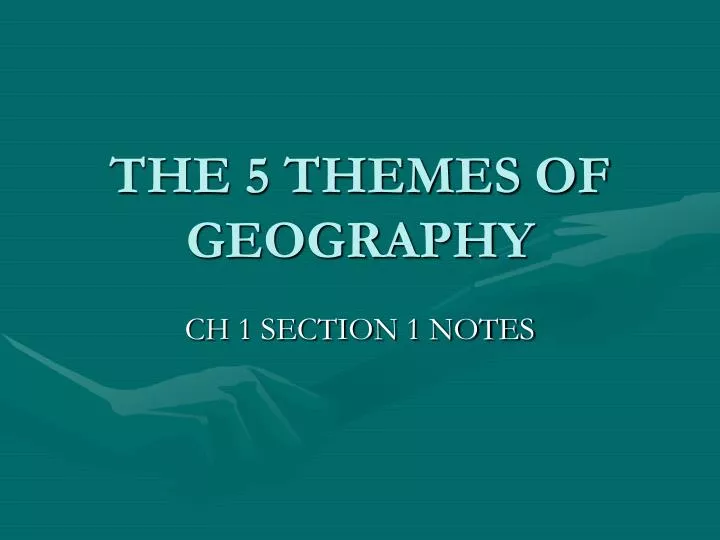 the 5 themes of geography