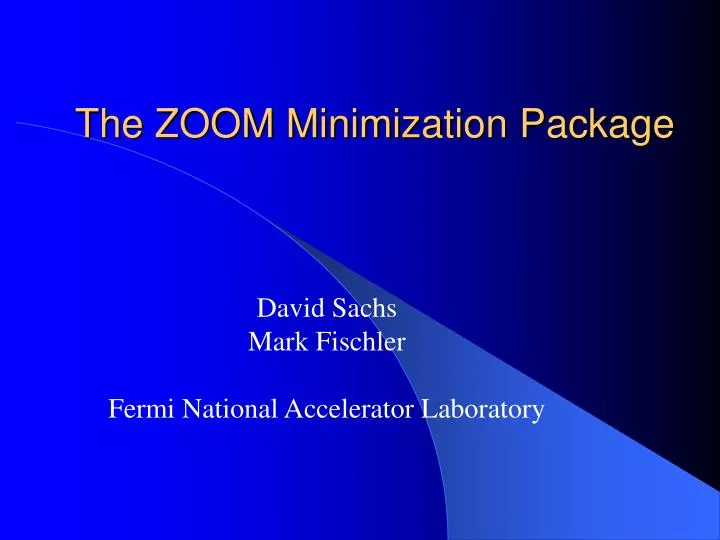 the zoom minimization package
