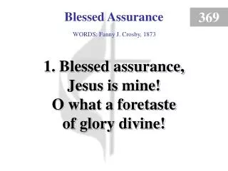 Blessed Assurance (1)
