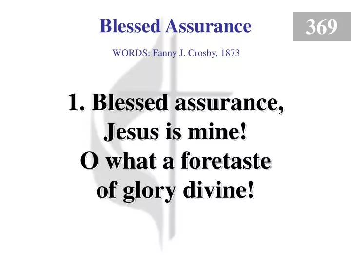 blessed assurance 1