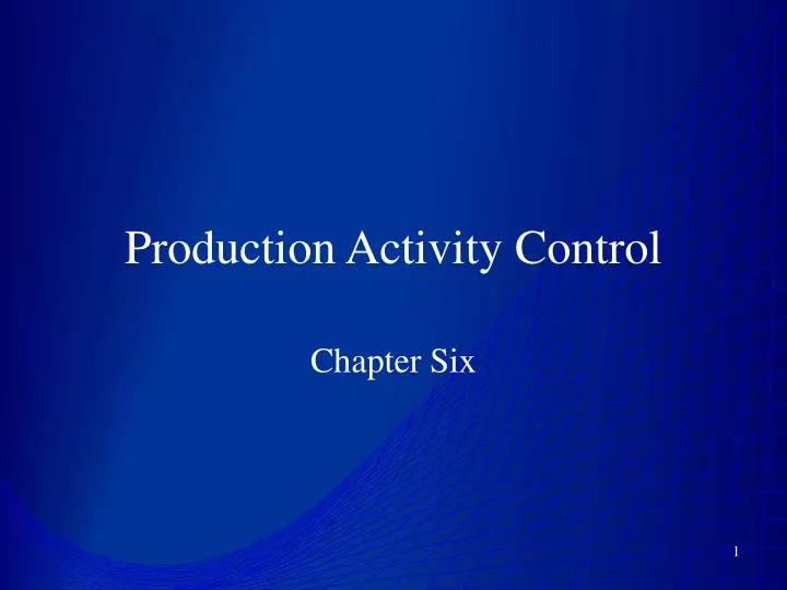 production activity control