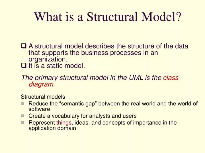 what is a structural model