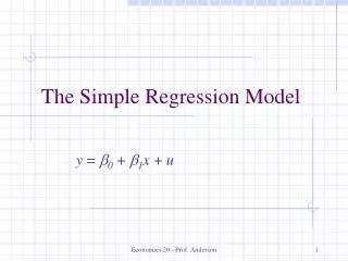 The Simple Regression Model