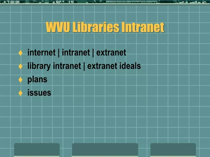 wvu libraries intranet