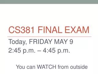 cs381 final exam