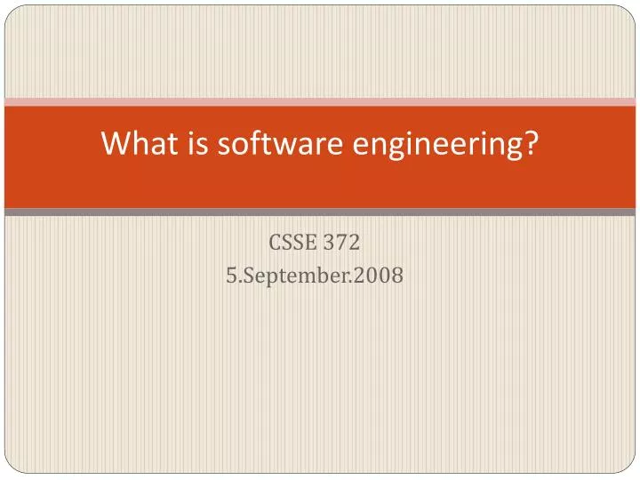 what is software engineering