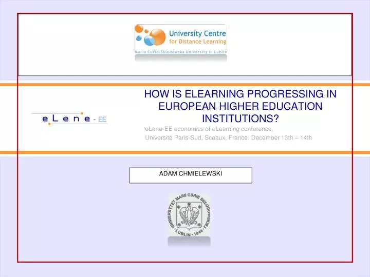 how is elearning progressing in european higher education institutions