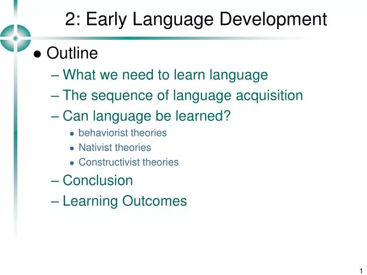 2 early language development