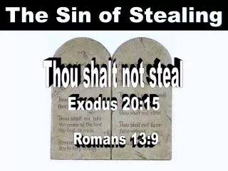 Thou shalt not steal