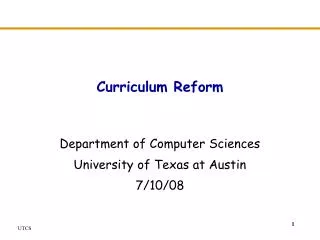 Curriculum Reform